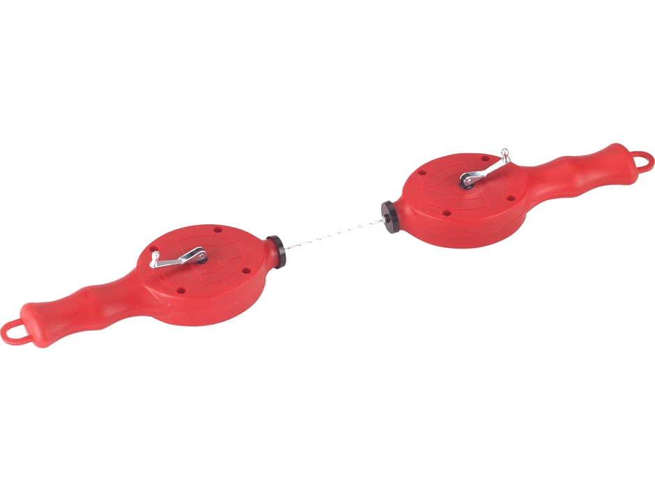 TRIUSO Doppel-Schlagschnurgerät Duo Longo Rot 30 M