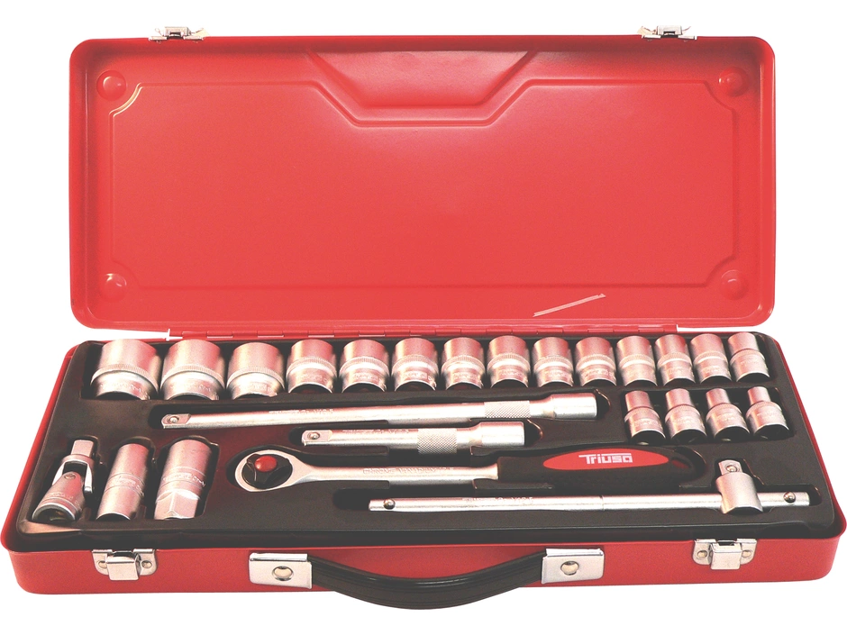 TRIUSO Steckschlüsselsatz 1/2” Inkl. Koffer 26-tlg.