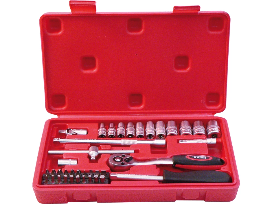TRIUSO Steckschlüsselsatz 1/4” Inkl. Koffer 39-tlg.