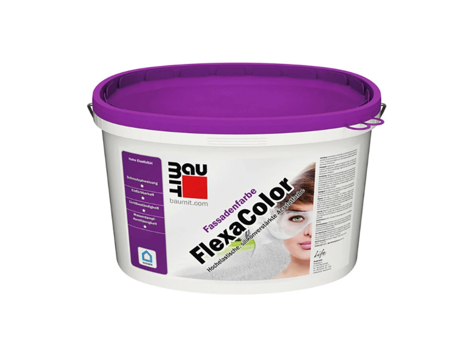 Baumit FlexaColor Fassadenfarbe Weiß 5 L – Bild 2