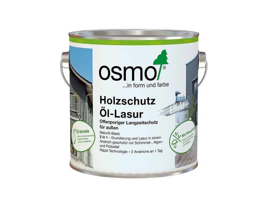 Osmo Holzschutz Öl-Lasur Effekt Onyxsilber 25 L