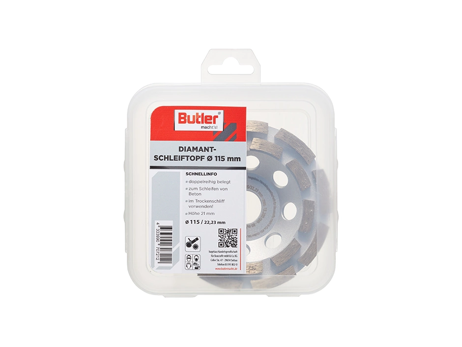 Butler Macht´s! Diamant-Schleiftopf Ø115x22,23 Mm