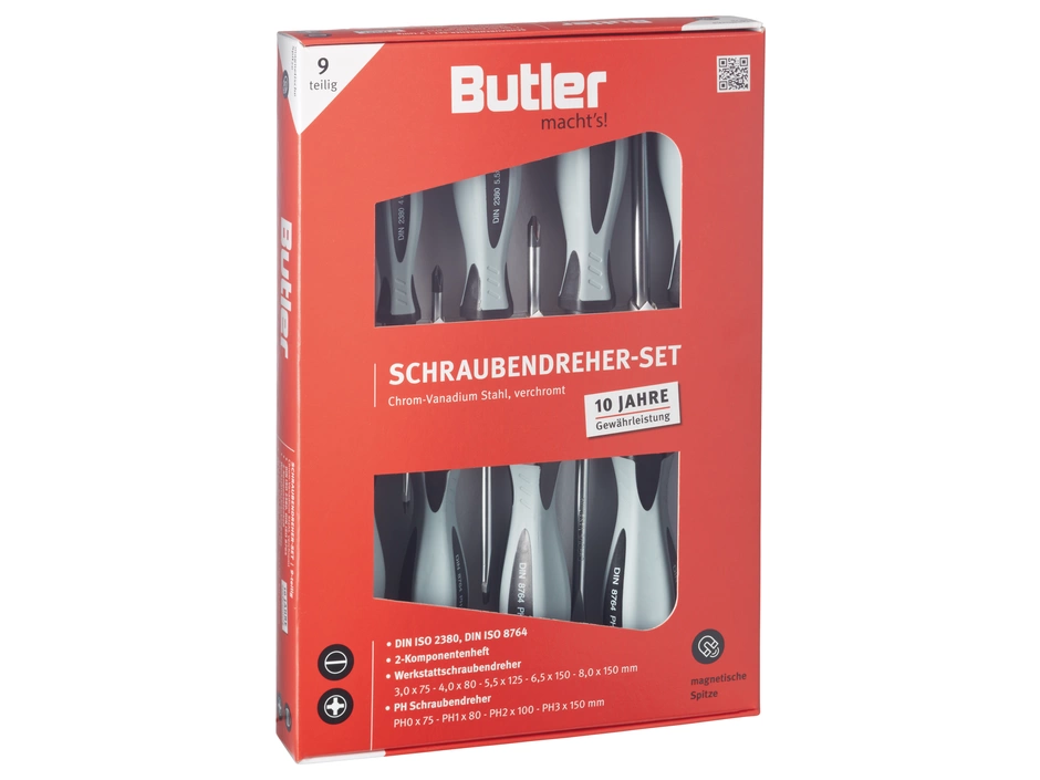 Butler Macht´s! Schraubendreher-Set 9-tlg.