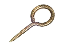 DH Schraubhaken Gebogen Rust. Vermessingt Ø5,2x80 Mm 100 St.